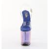 Pleaser - FLAMINGO808HT Sandale à bride à la cheville, Pole dance chaussures - Bleu/Arc En Ciel Product image